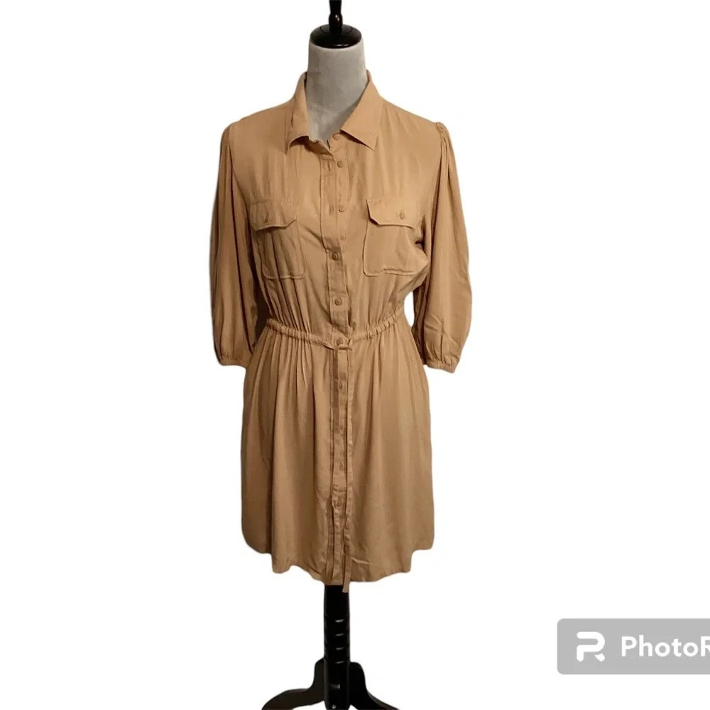 Cellajane dress SZ S classic shirt dress button down office career busin…